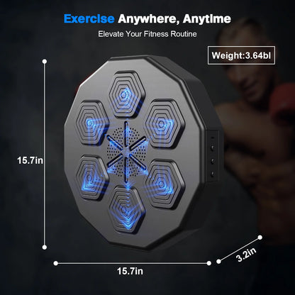 Music Boxing Machine, Smart Bluetooth Connection Boxing Equipment, Fight Reaction Training Boxing Pad, Release Pressure Wall Mounted Punching Equipment with Boxing Gloves